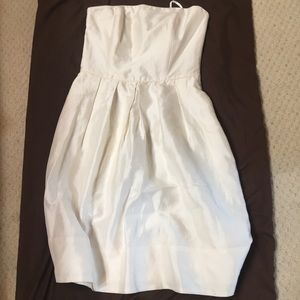 Strapless white dress